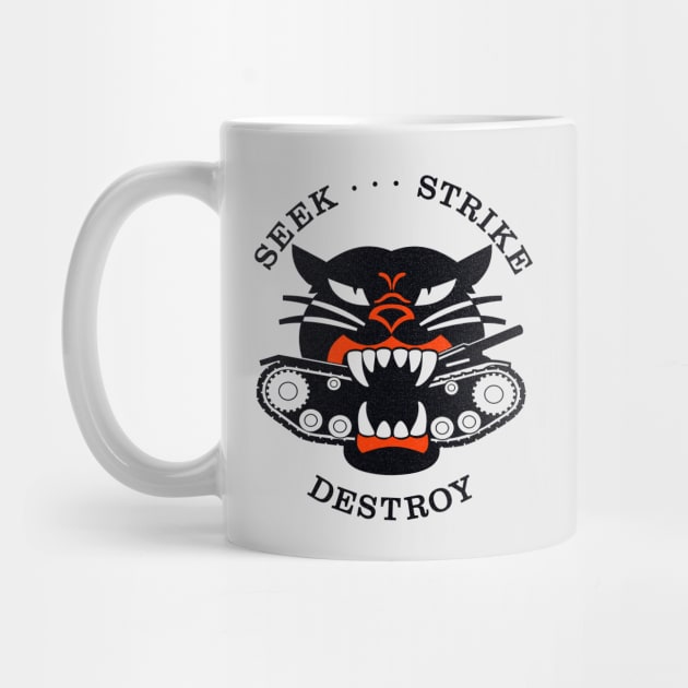 Hellcat M18 Tank Destroyer Seek Strike and Destroy distressed logo by TaterSkinz